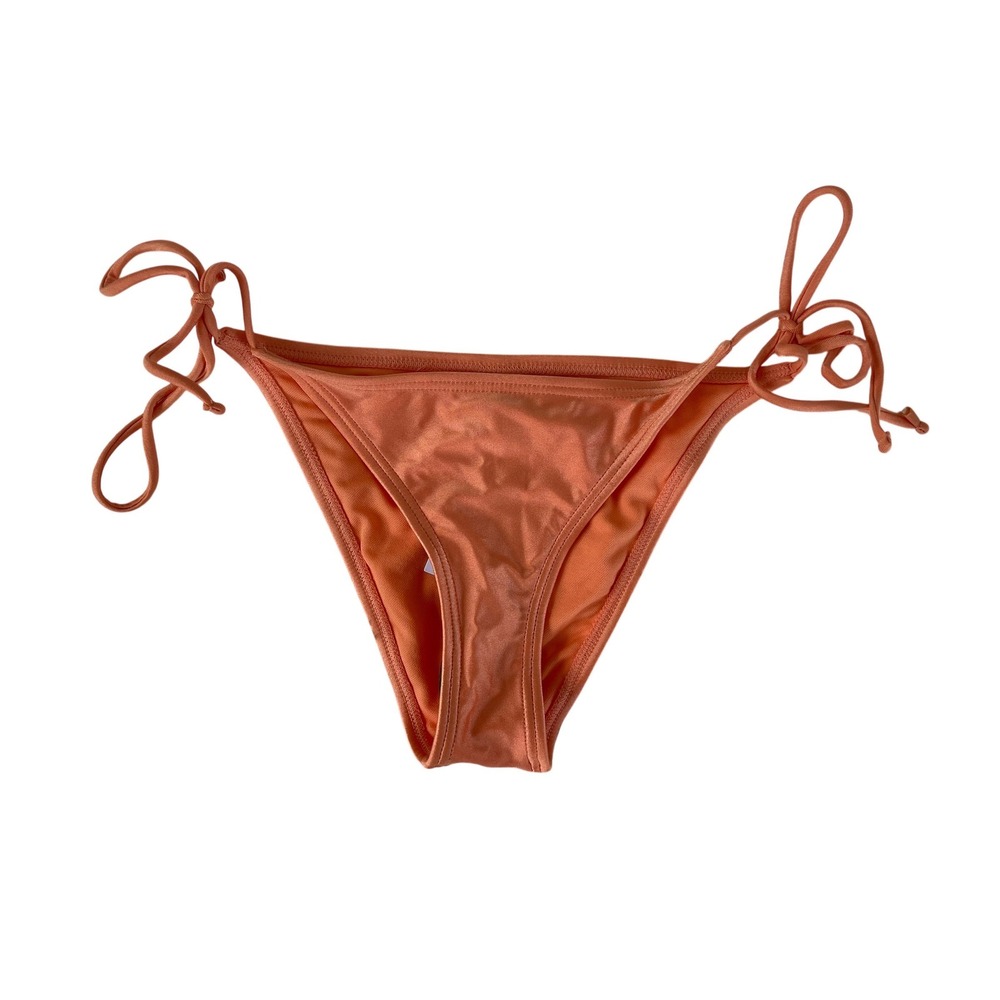 Damsel Orange Tie Side Bikini Bottom Women's S‎ Minimalist Surf Swim